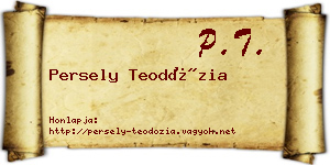 Persely Teodózia névjegykártya